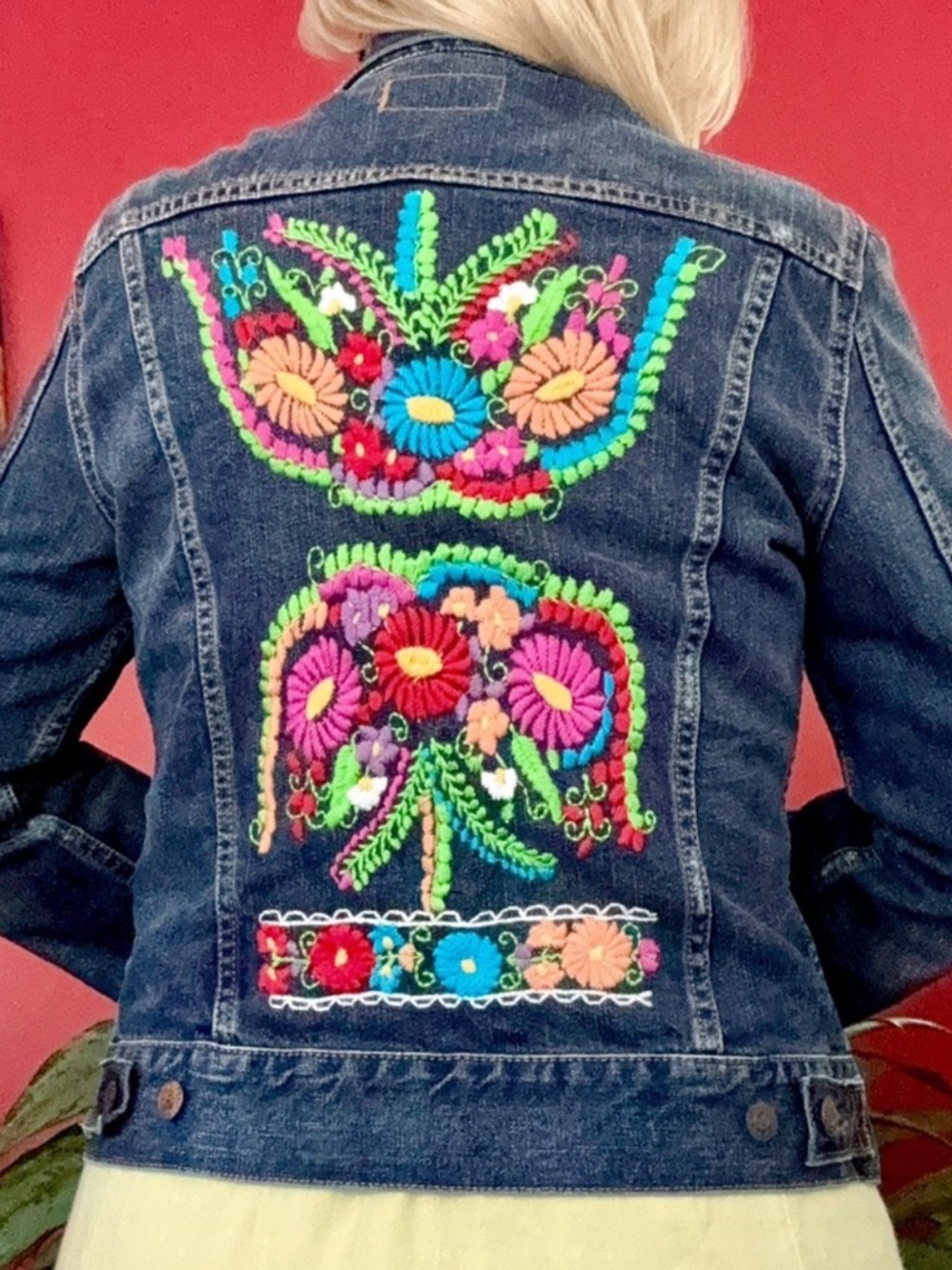 Embroidered Boho Denim Jacket Denim&Supply